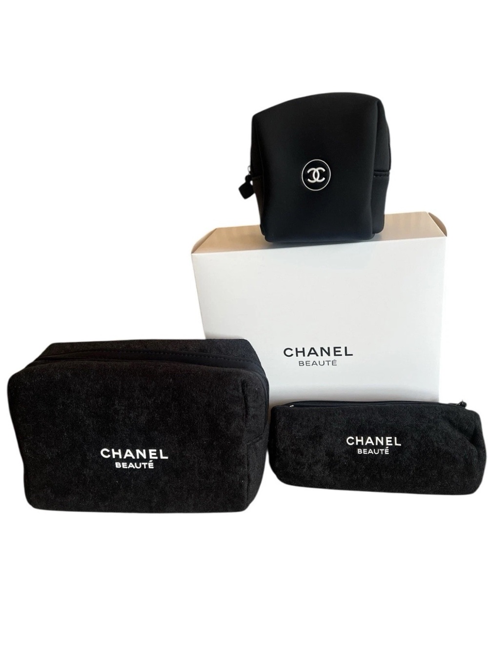 GWP Black Three-Piece Beauté Pouch Set